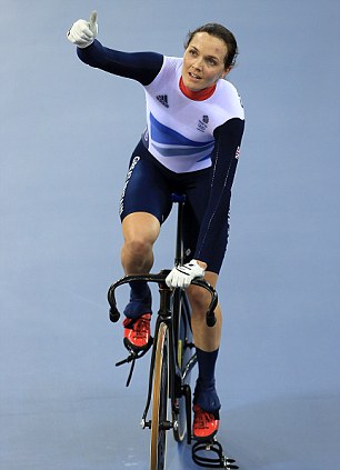 Pendleton waves to the crowd after winning a Silver Medal at London 2012 Olympics.